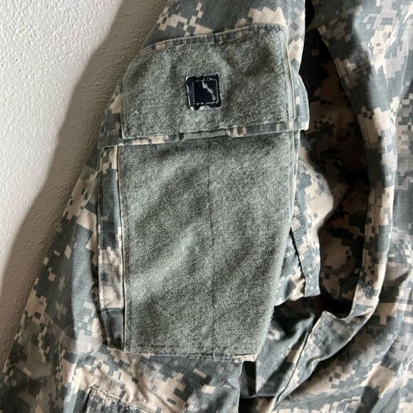 U.S. army combat uniform coat men’s size medium long gray camo - Picture 3 of 7